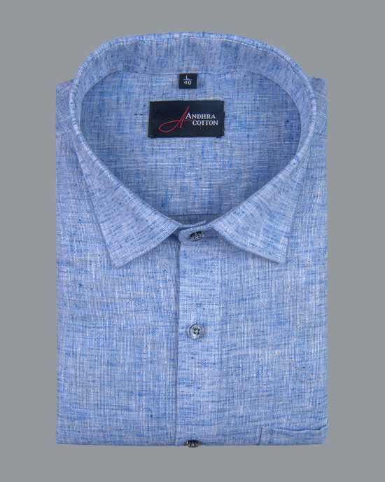Linen Blue Colour Shirts for Men