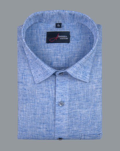 Linen Blue Colour Shirts for Men