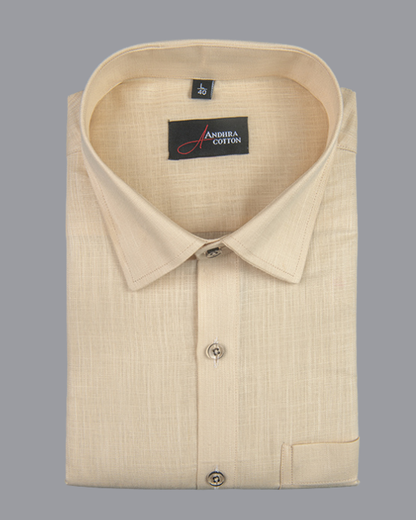 Bristol Linen Butter Colour Shirts for Men