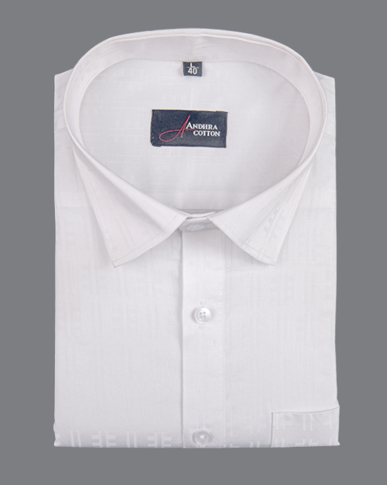 Jaquat White Sobar Banket Design Shirts for Men