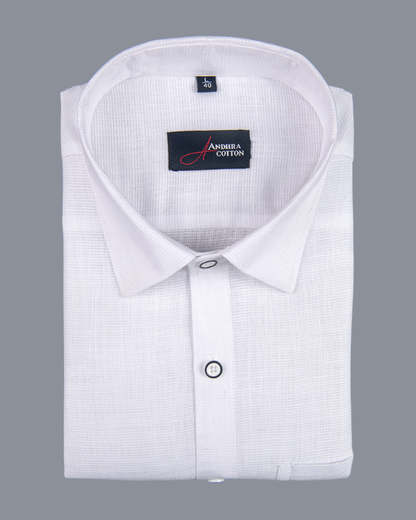 Casa Linen White Colour Shirts for Men