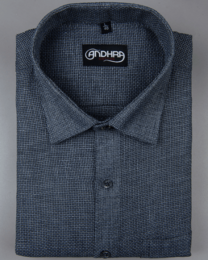 Matty Jute Linen Still Gray Colour Shirts for Men