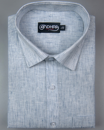 Bayview Linen Sky Blue Colour Shirts for Men