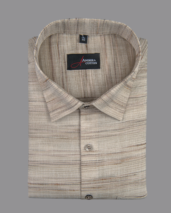 Ethenik Khadi Fone Colour Shirt for Men