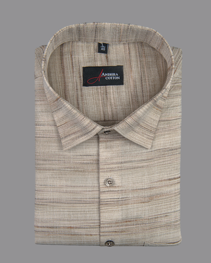 Ethenik Khadi Fone Colour Shirt for Men