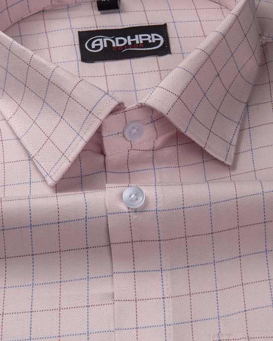 Arvind Mofatlal Pink Colour Checks Shirts for Men