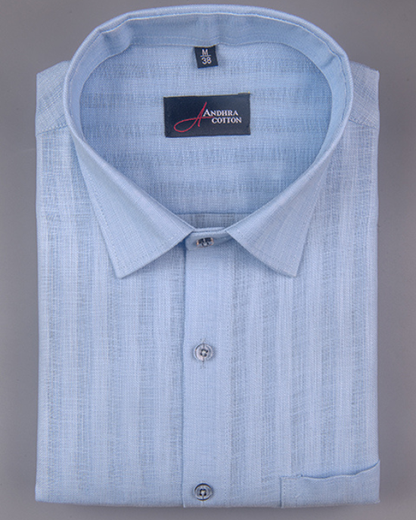 Linen Lining Sky Blue Colour Shirts for Men