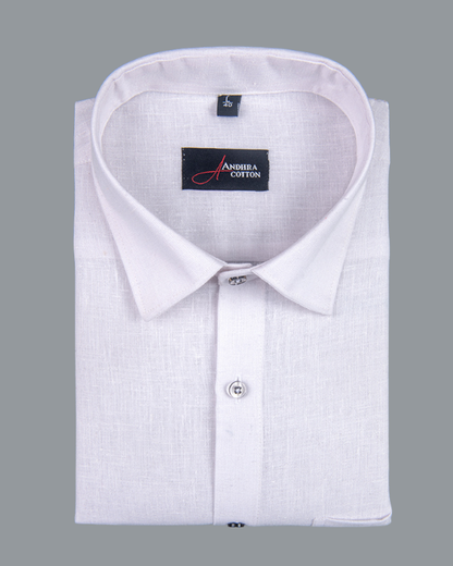 Linen White Colour Shirts for Men
