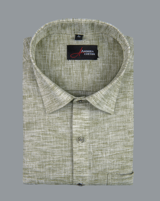 Linen Green Colour Shirts for Men