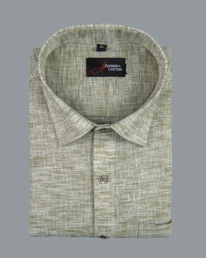 Linen Green Colour Shirts for Men