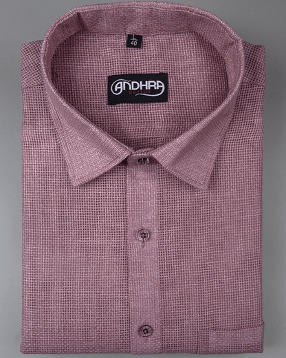 Matty Jute Linen Pink Rose Colour Shirts for Men