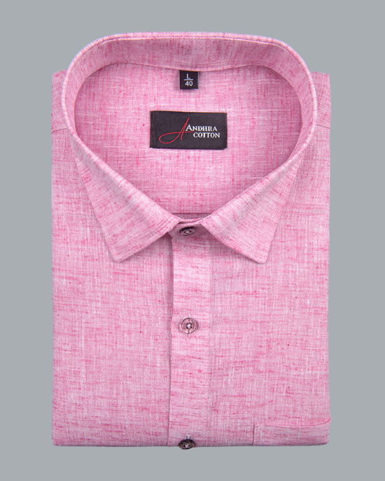 60 Lea Linen Pink Colour Shirts for Men
