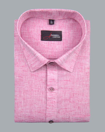 60 Lea Linen Pink Colour Shirts for Men