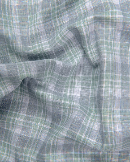 Corporate Cotton Green Fone Checks Shirts for Men