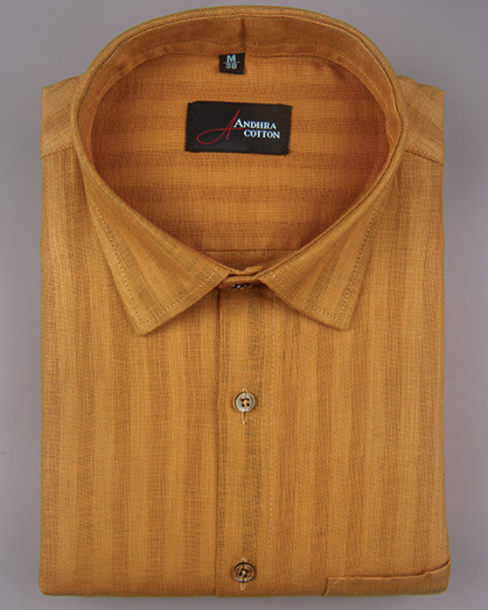 Linen lining Golden Fone Colour Shirts for Men