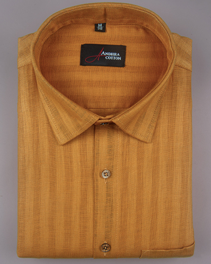 Linen lining Golden Fone Colour Shirts for Men