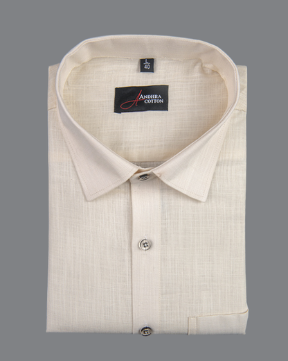 Bristol Linen Cream Colour Shirts for Men
