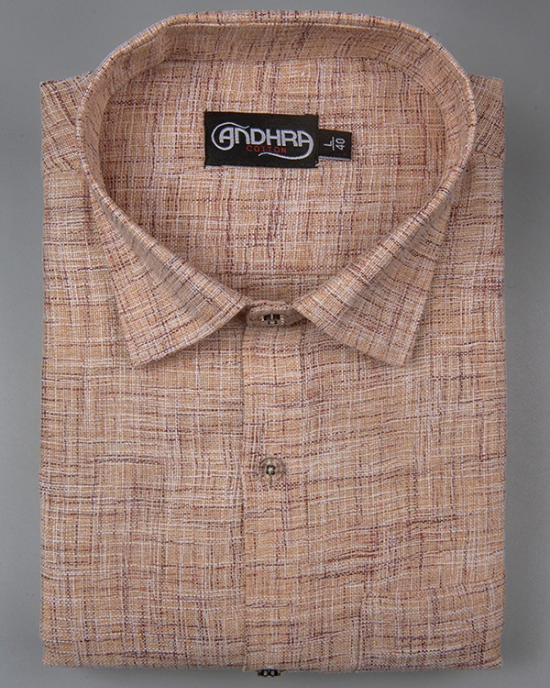 Mofatlal Khadi Marrun Red Shade Colour Shirts for Men