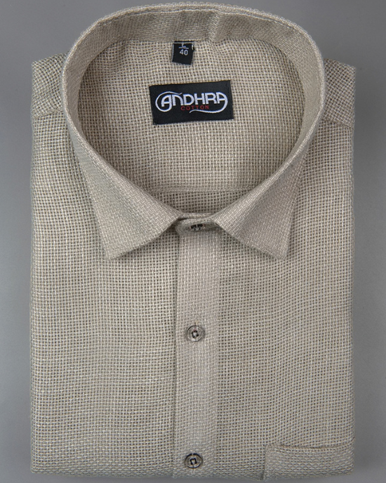 Matty Jute Linen Light Fone Colour Shirts for Men