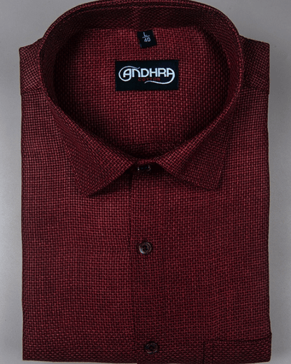Matty Jute Linen Marrun Colour Shirts for Men