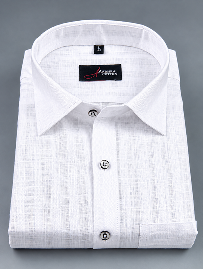 Linen Lining White Colour Shirts for Men
