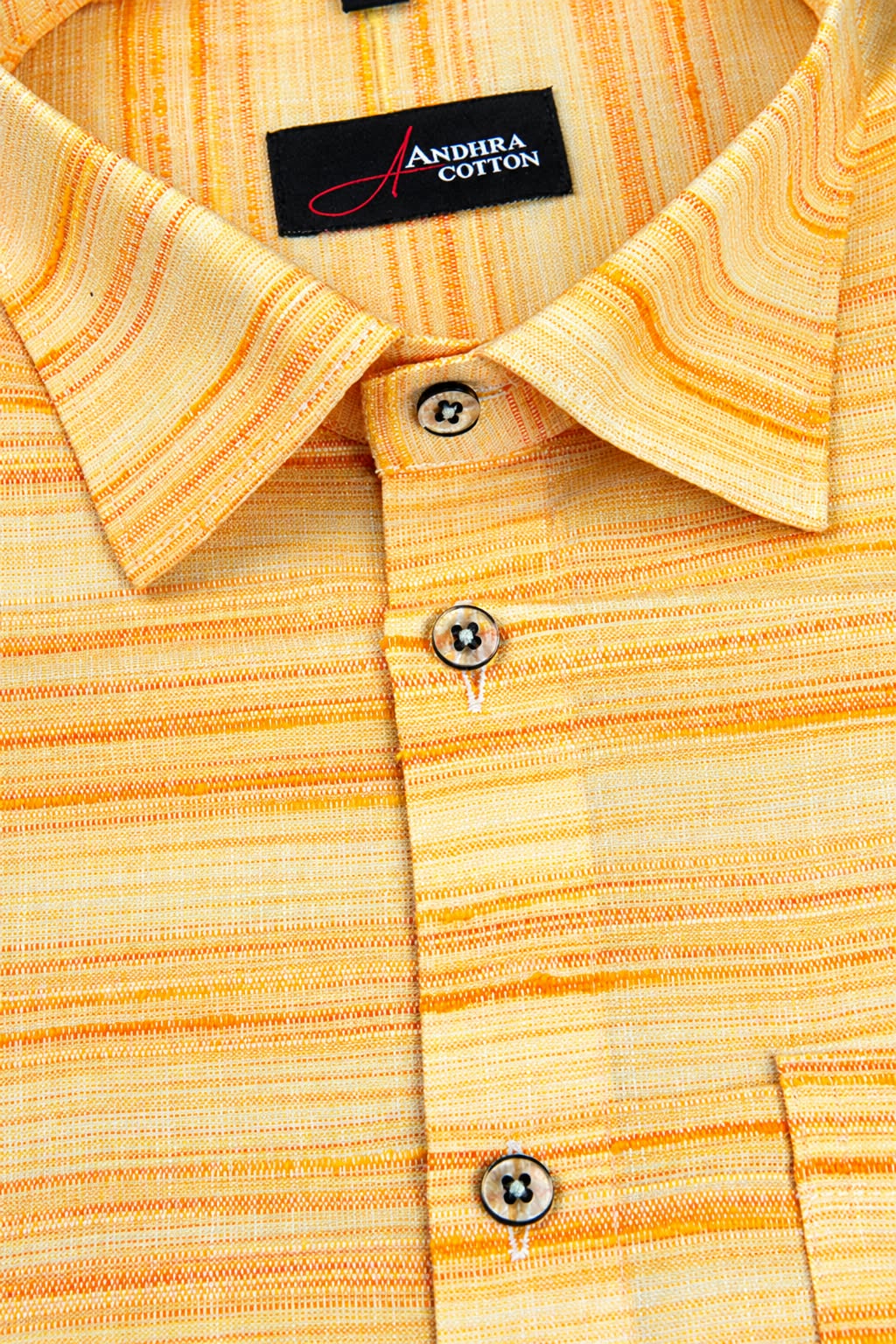 Ethnic Khadi Golden Yellow Colour Shirt for Men