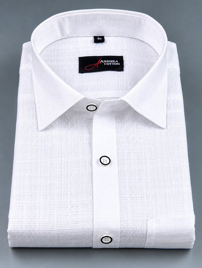 Casa Linen White Colour Shirts for Men
