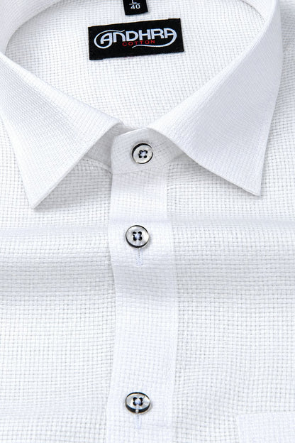 Matty Jute Linen White Colour Shirts for Men