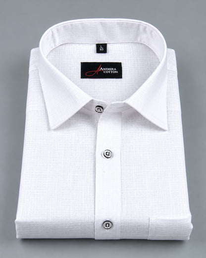 Linen White Colour Shirts for Men