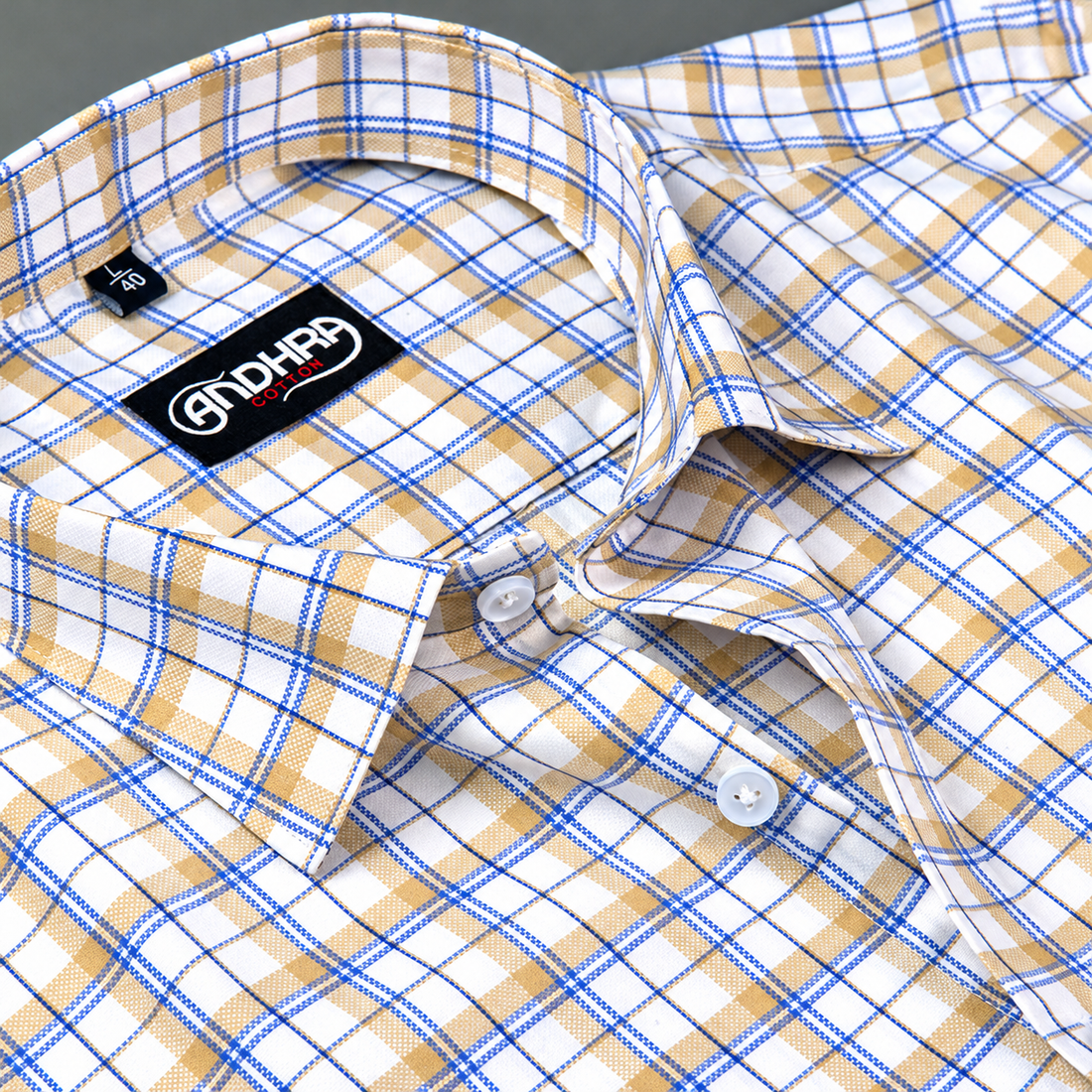 Arvind Mofatlal Fone Blue Mix Checks Shirts for Men