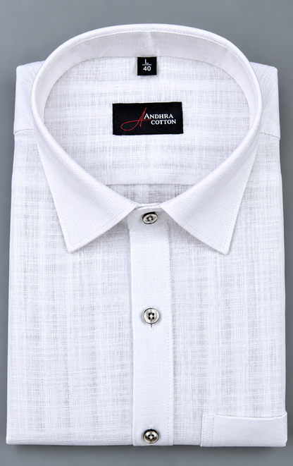Linen Lining White Colour Shirts for Men