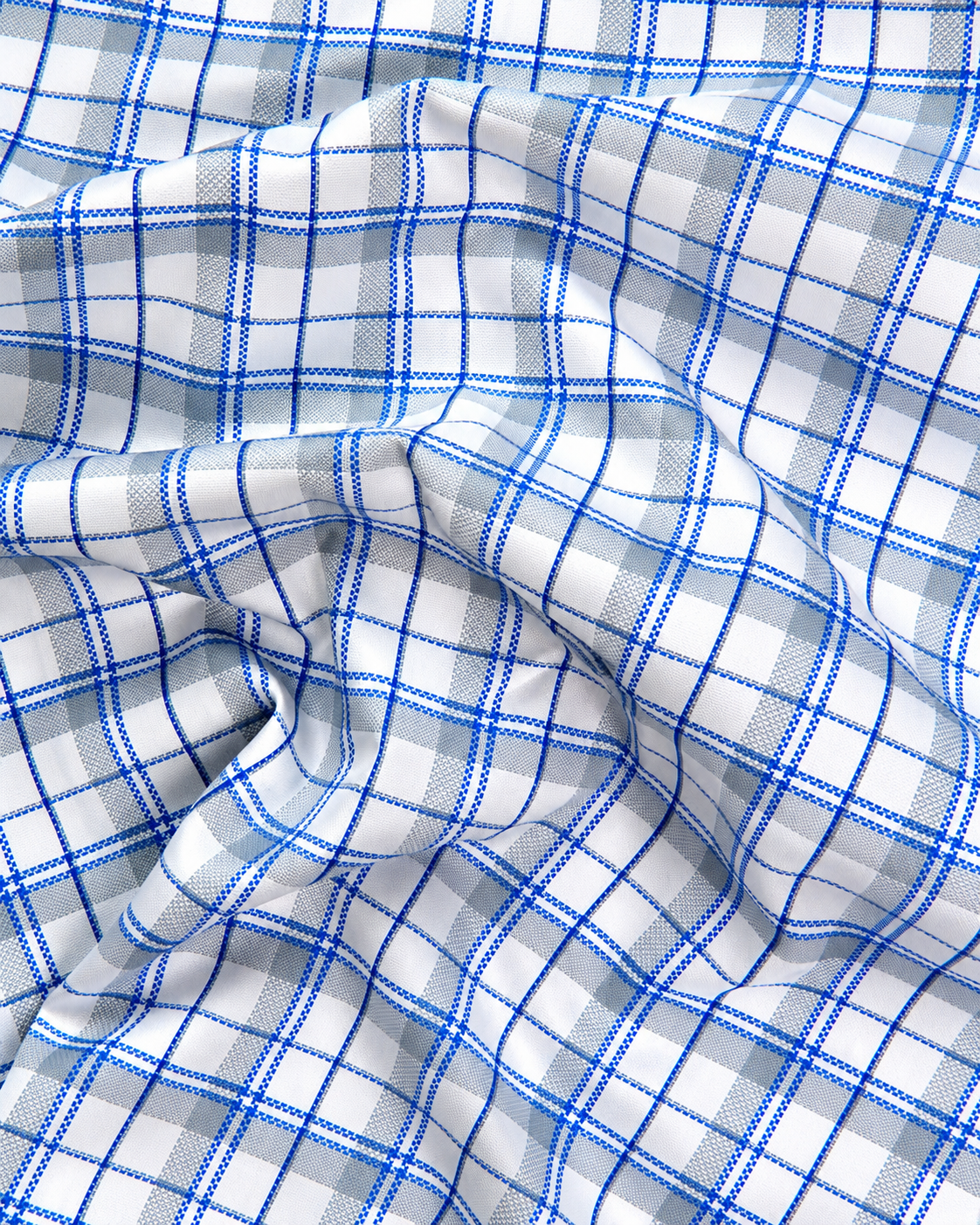 Arvind Mofatlal Blue Gray Checks Shirts for Men