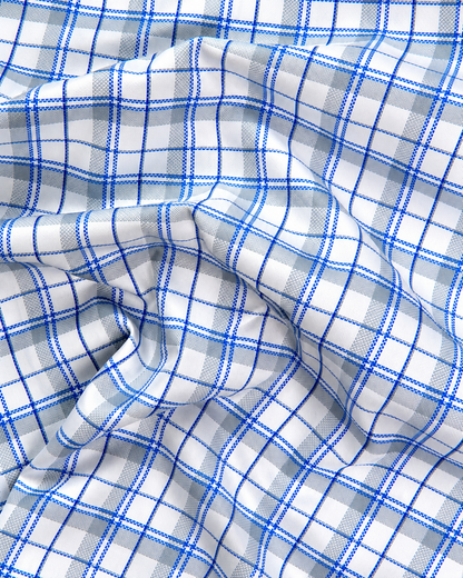 Arvind Mofatlal Blue Gray Checks Shirts for Men