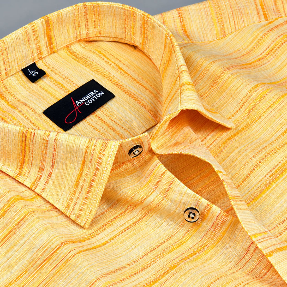 Ethnic Khadi Golden Yellow Colour Shirt for Men