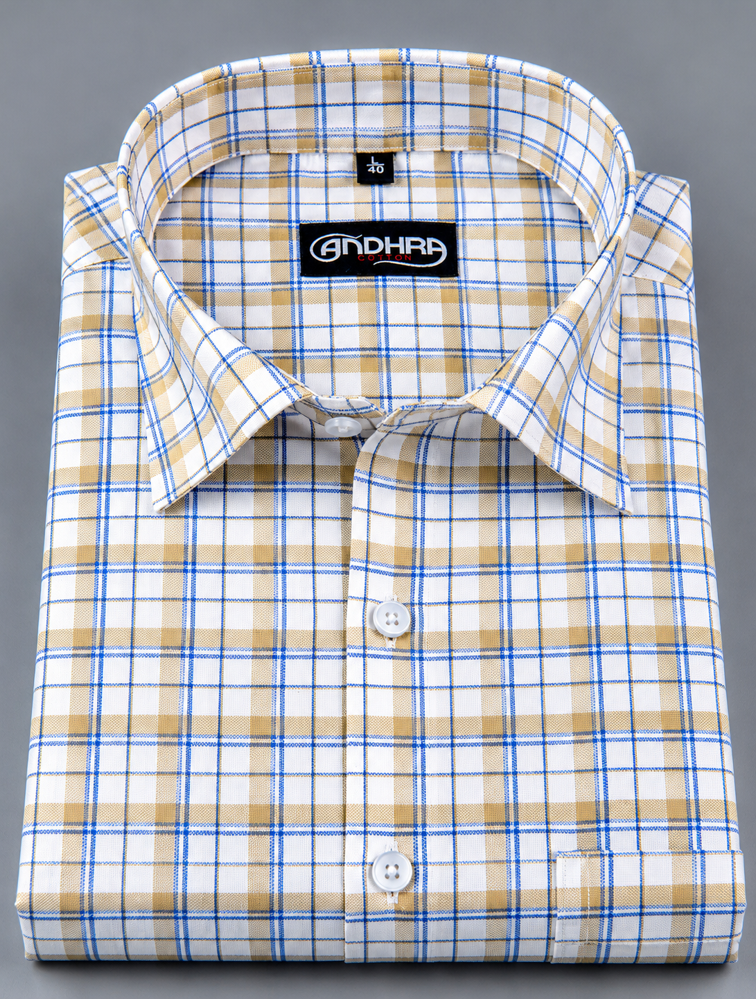 Arvind Mofatlal Fone Blue Mix Checks Shirts for Men