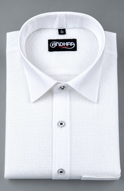 Matty Jute Linen White Colour Shirts for Men